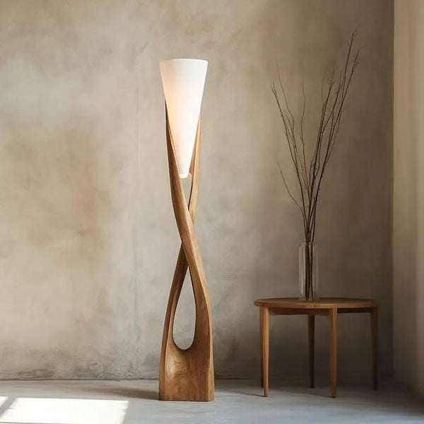 Handmade Solid Wood Creative Shaped Floor Lamp