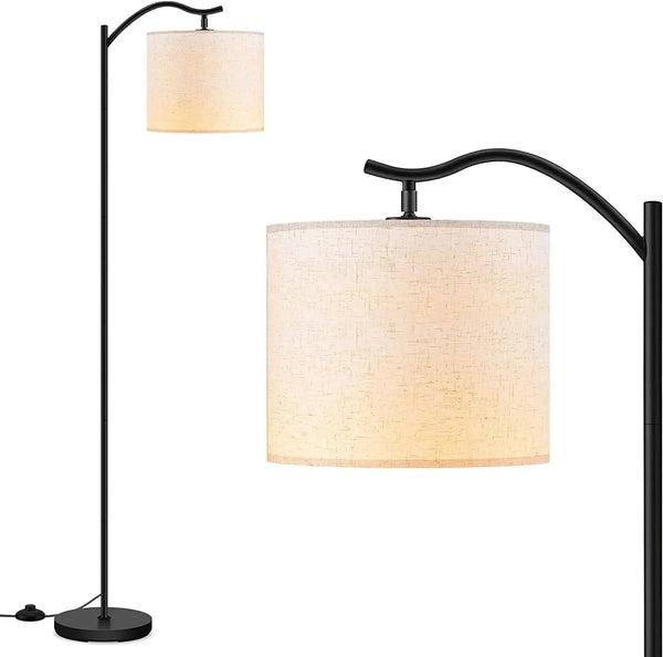 Tall Modern Standing Lamp with Linen Shade